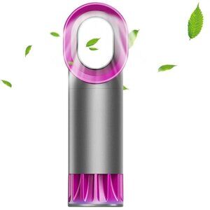 New Small Bladeless Fan,Leaf Cooling Fan | Standing Fan Colorful Gradient, USB C